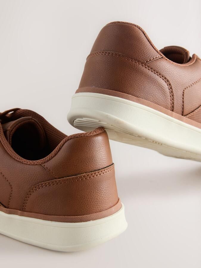 Next Heren Smart-casual sneakers Bruin - Foto 4