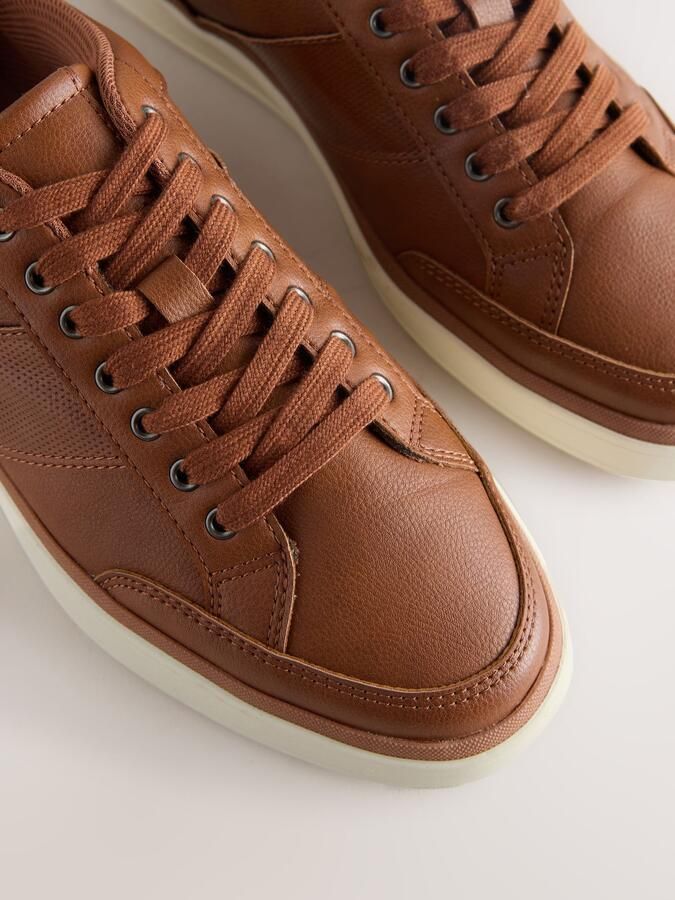 Next Heren Smart-casual sneakers Bruin - Foto 5