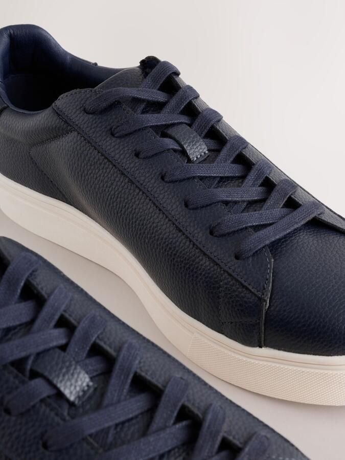 Next Heren Smart-casual sneakers met brede pasvorm Blauw - Foto 4