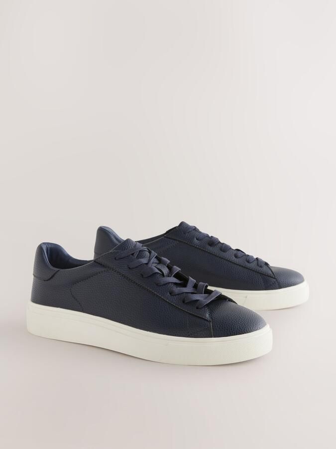 Next Heren Lange smart-casual sneakers Blauw - Foto 6