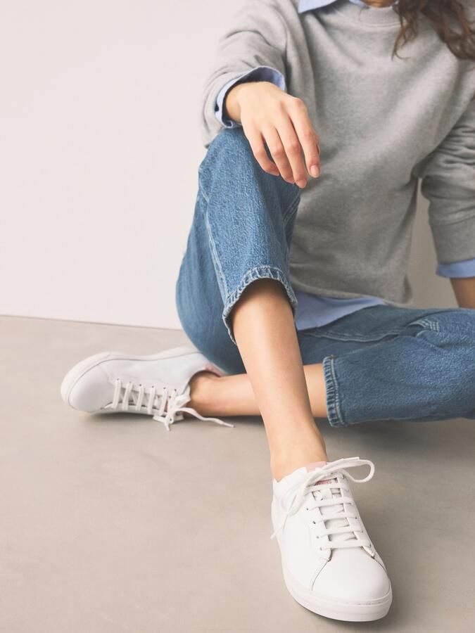 Next Dames Forever Comfort leren vetersneakers Wit - Foto 2