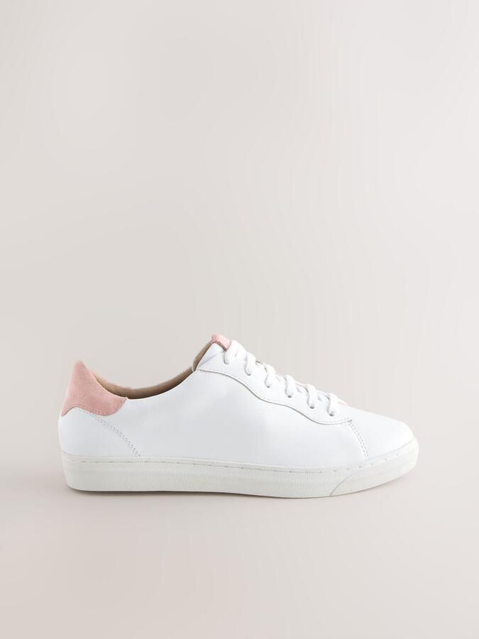 Next Dames Forever Comfort leren vetersneakers Wit - Foto 3