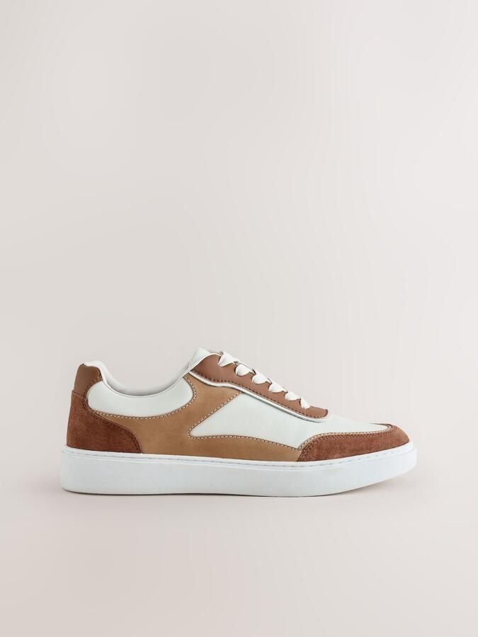 Next Sneakers laag 'Smart' camel bruin wit - Foto 4