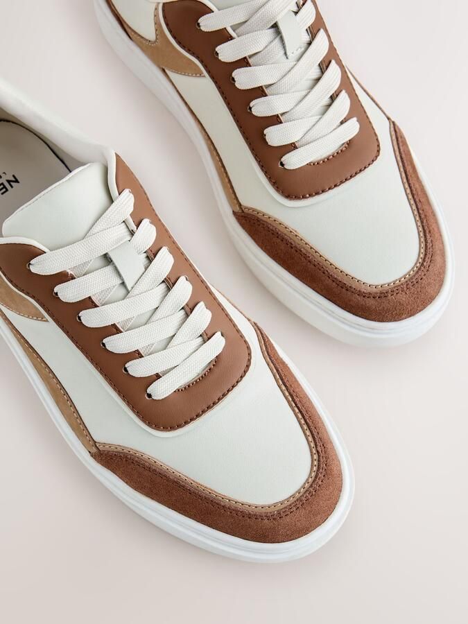 Next Sneakers laag 'Smart' camel bruin wit - Foto 3