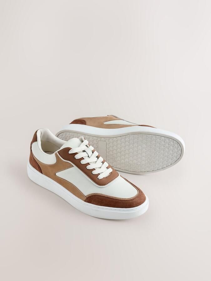 Next Sneakers laag 'Smart' camel bruin wit - Foto 2