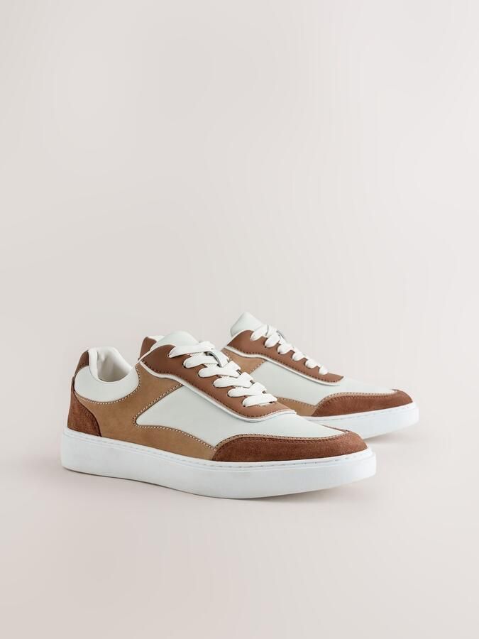 Next Sneakers laag 'Smart' camel bruin wit - Foto 6