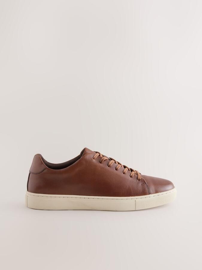 Next Heren Lange smart-casual sneakers Bruin - Foto 2