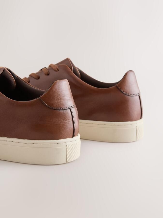 Next Heren Lange smart-casual sneakers Bruin - Foto 4