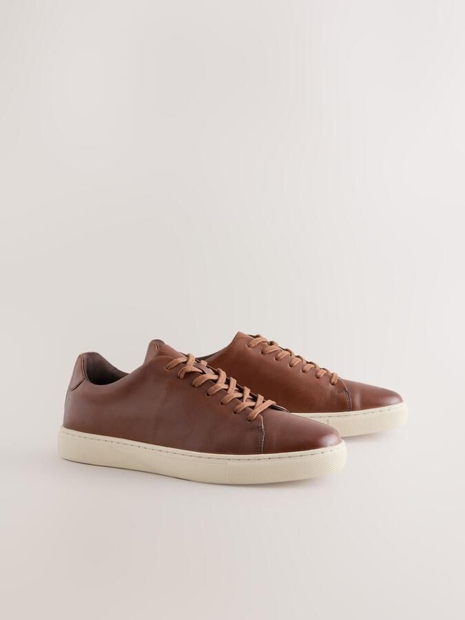 Next Heren Lange smart-casual sneakers Bruin - Foto 5