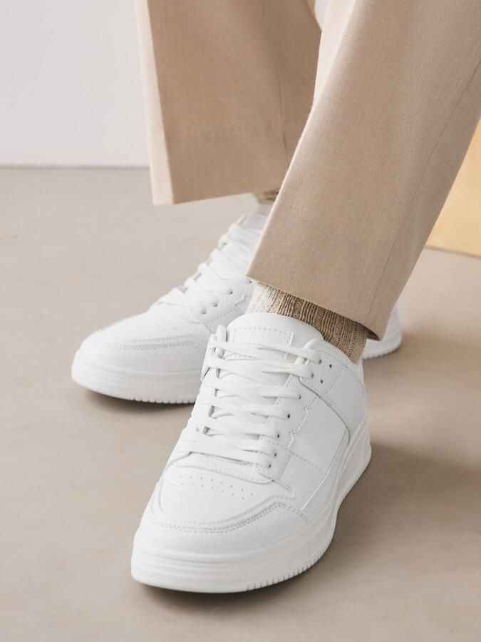 Next Heren Sneakers met dikke zool Wit - Foto 4