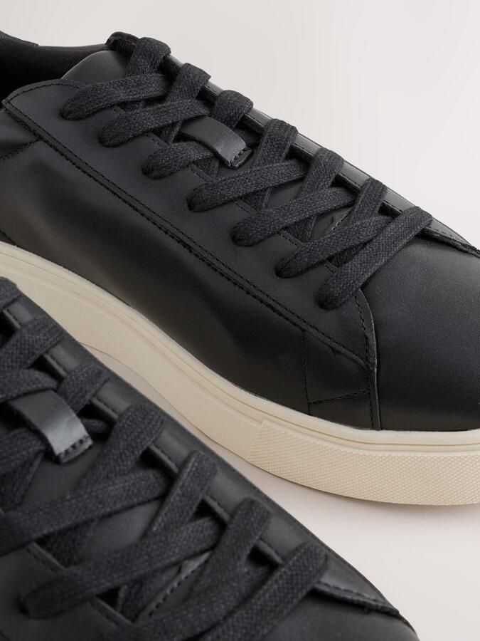 Next Heren Smart-casual sneakers met brede pasvorm Zwart - Foto 4