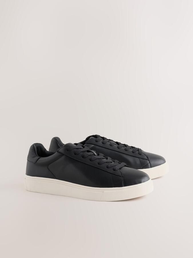 Next Heren Smart-casual sneakers met brede pasvorm Zwart - Foto 5