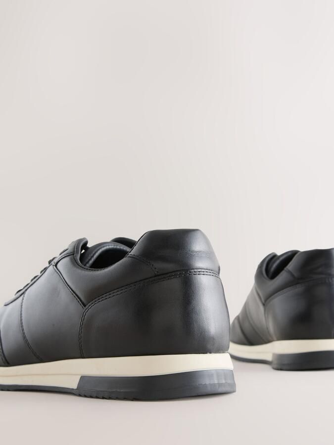 Next Heren Nette leren sneakers Zwart - Foto 2