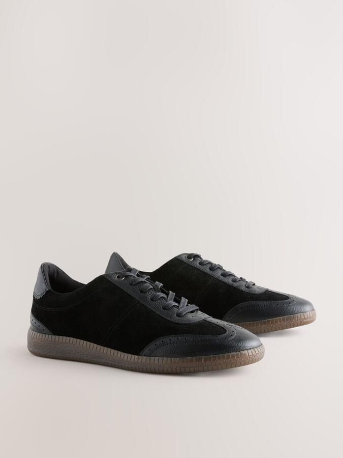 Next Dames Leren brogue sneakers met veters Zwart - Foto 5