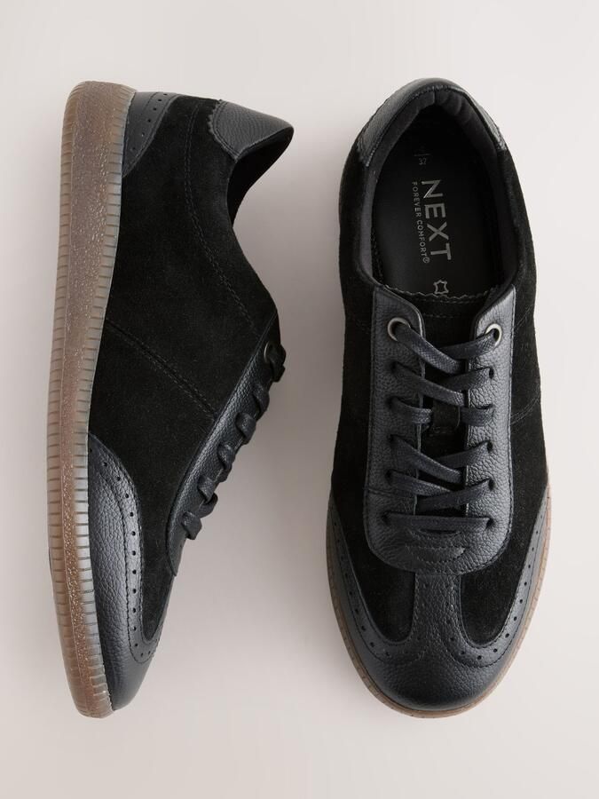 Next Dames Leren brogue sneakers met veters Zwart - Foto 6