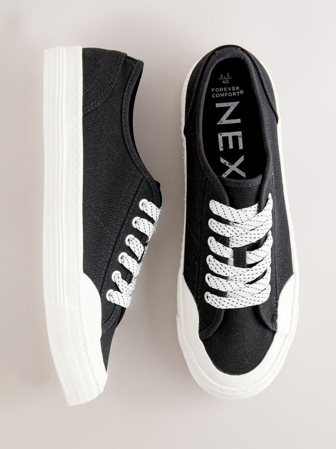 Next Dames Forever Comfort canvas honkbalschoenen Zwart - Foto 2