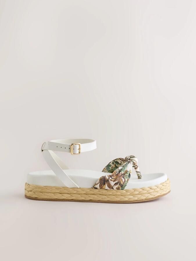Next Teenslipper bruin groen wit - Foto 4