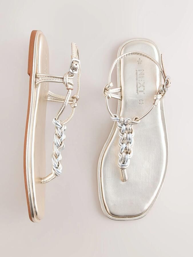 Next Teenslipper 'Forever Comfort' goud zilver - Foto 4