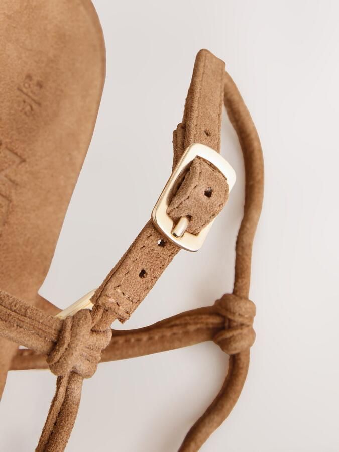 Next Dames Forever Comfort geweven teensandalen Bruin - Foto 6