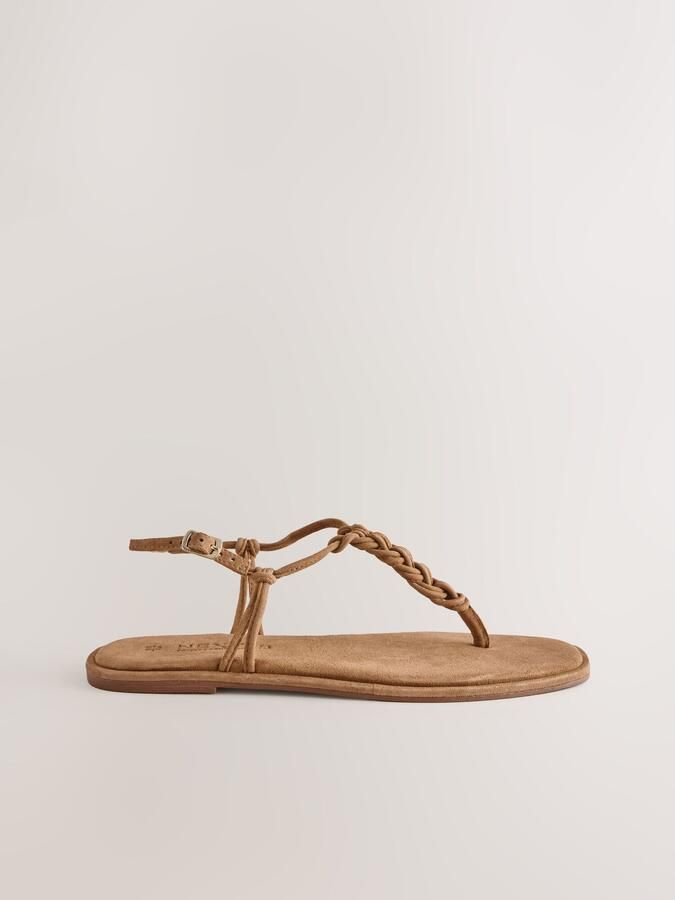 Next Dames Forever Comfort geweven teensandalen Bruin - Foto 2