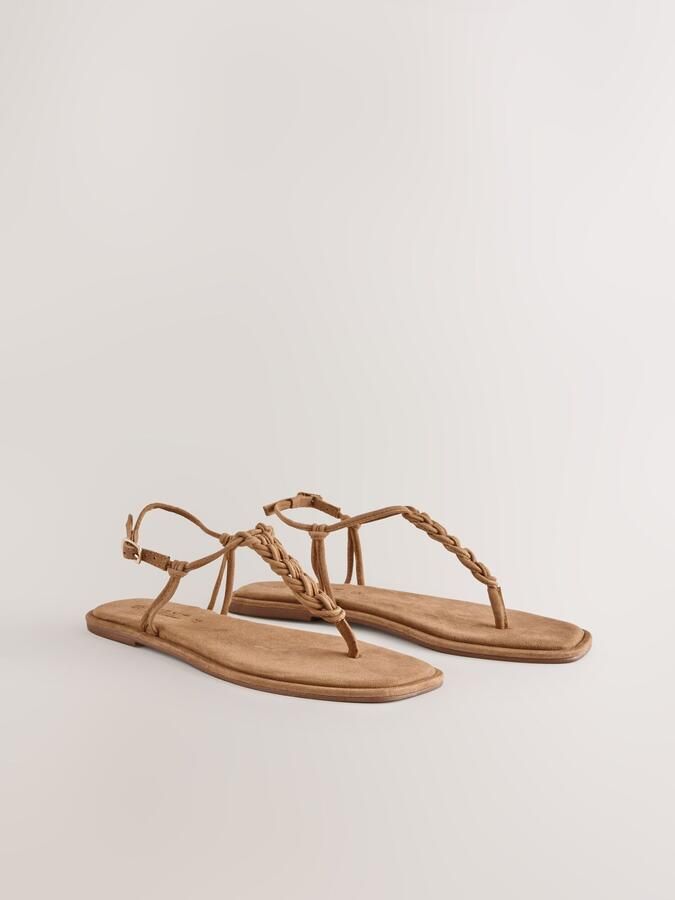Next Dames Forever Comfort geweven teensandalen Bruin - Foto 3