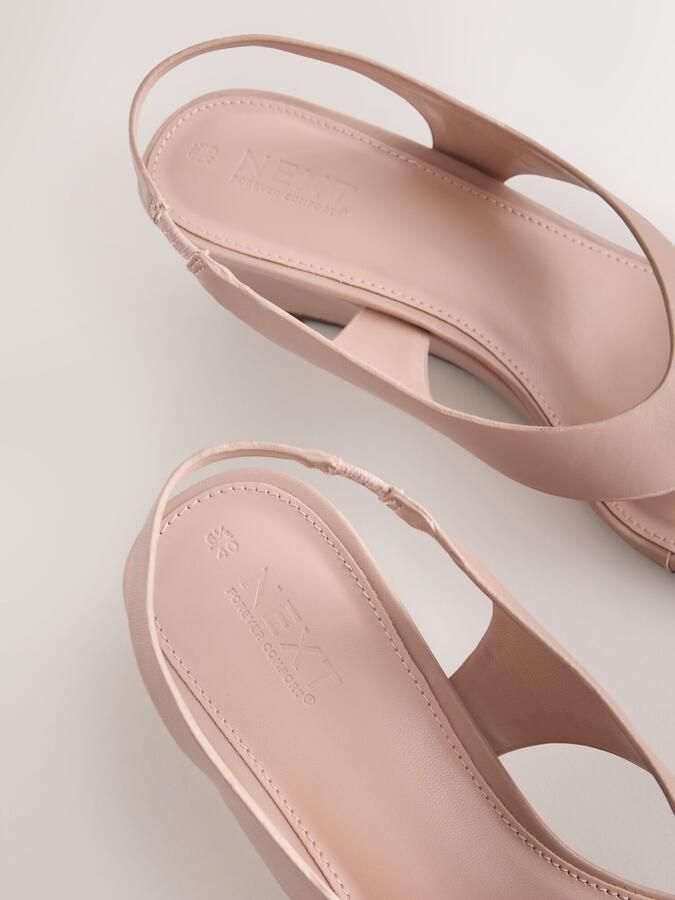 Next Dames Forever Comfort sleehakken met hielbandje en neuskap Huidkleur - Foto 2