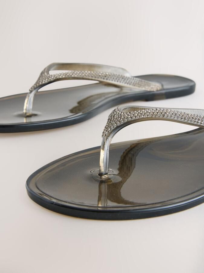 Next Teenslipper zwart zilver - Foto 2