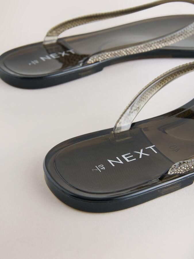Next Teenslipper zwart zilver - Foto 3