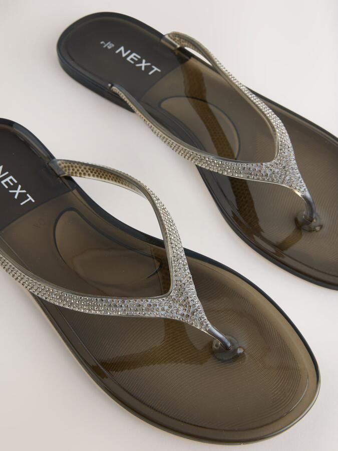 Next Teenslipper zwart zilver - Foto 4