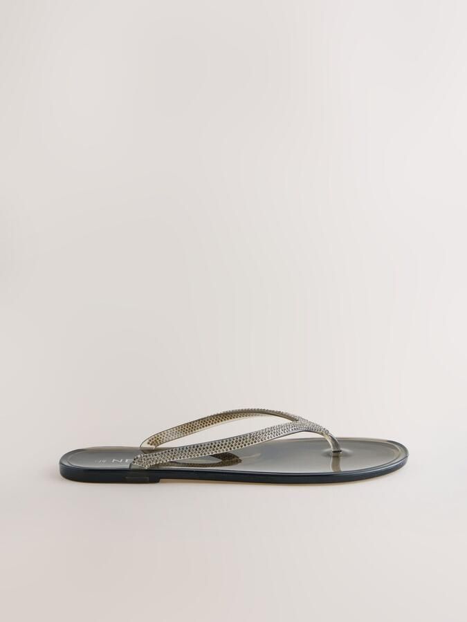 Next Teenslipper zwart zilver - Foto 5