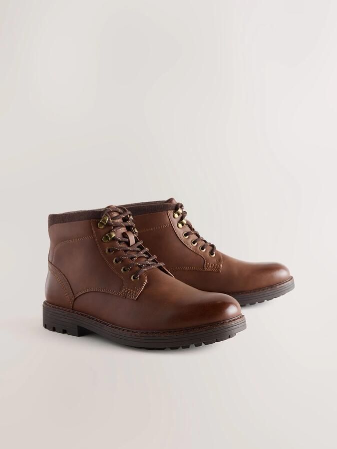 Next Heren Met borg gevoerde chukka's Bruin - Foto 2