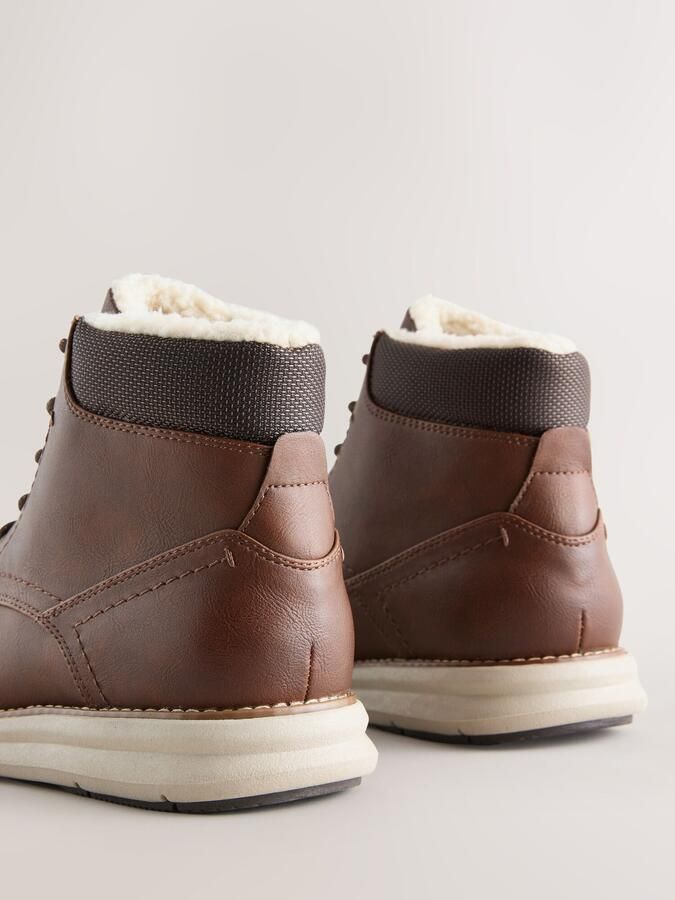 Next Heren Casual laarzen met borgvoering Bruin - Foto 4