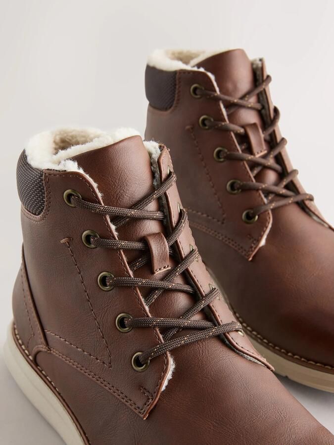 Next Heren Casual laarzen met borgvoering Bruin - Foto 6