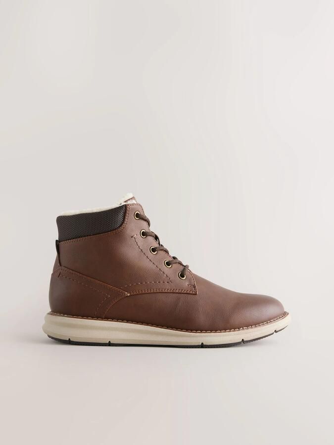 Next Heren Casual laarzen met borgvoering Bruin - Foto 2