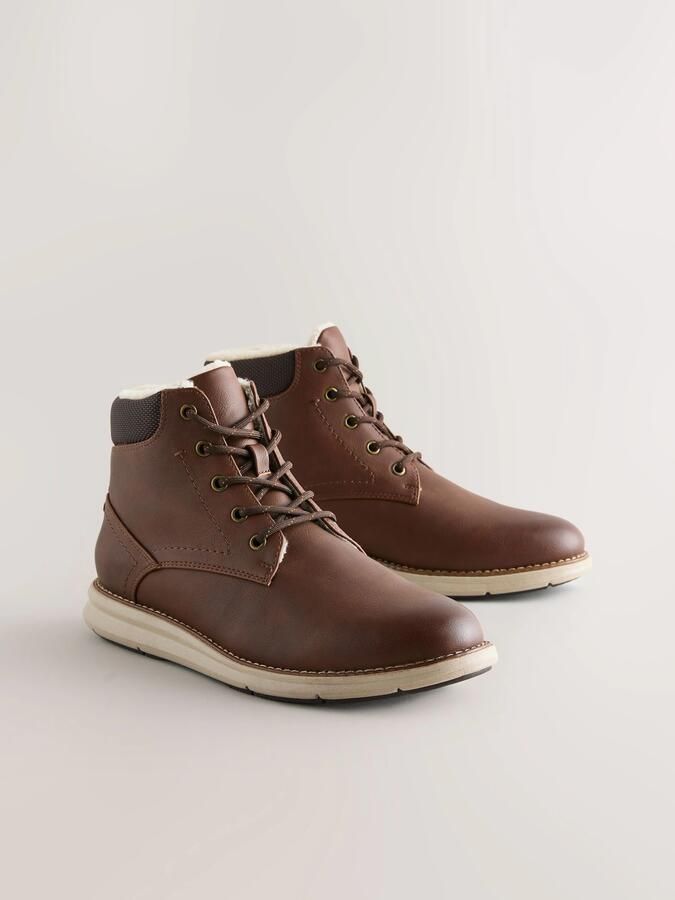 Next Heren Casual laarzen met borgvoering Bruin - Foto 3