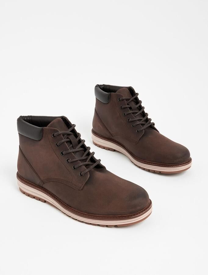 Next Heren Leren hoge schoenen Bruin - Foto 2