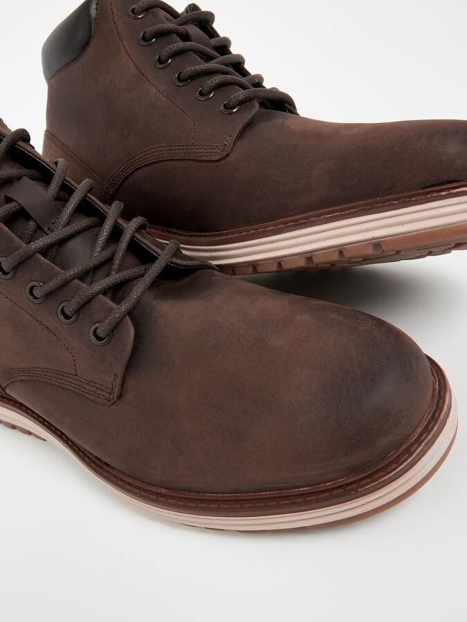 Next Heren Leren hoge schoenen Bruin - Foto 4