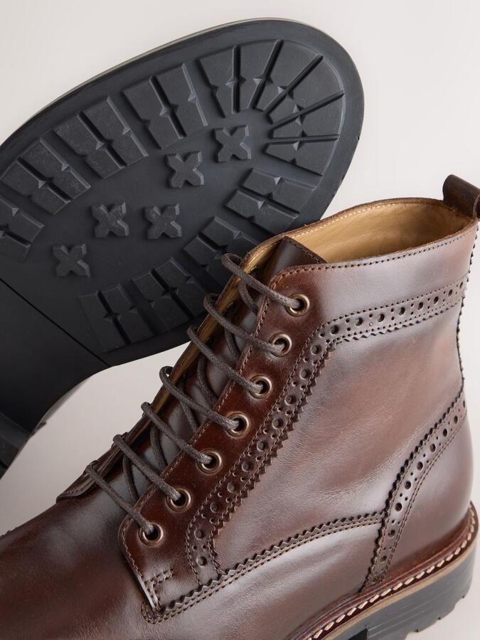 Next Heren Leren brogue laarzen Bruin - Foto 6