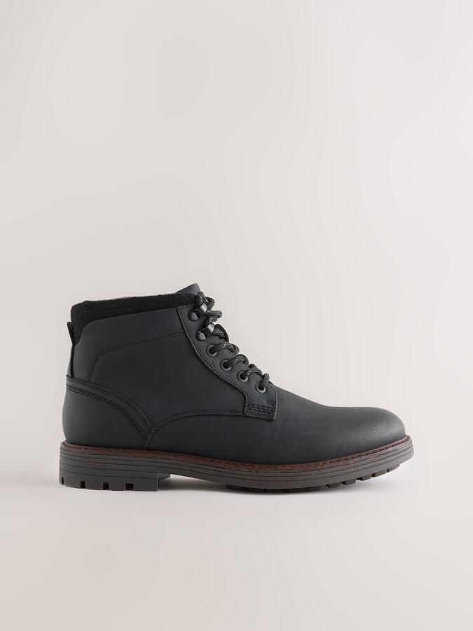 Next Heren Met borg gevoerde chukka's Zwart - Foto 2