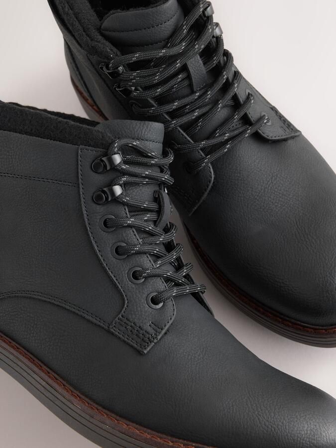 Next Heren Met borg gevoerde chukka's Zwart - Foto 6