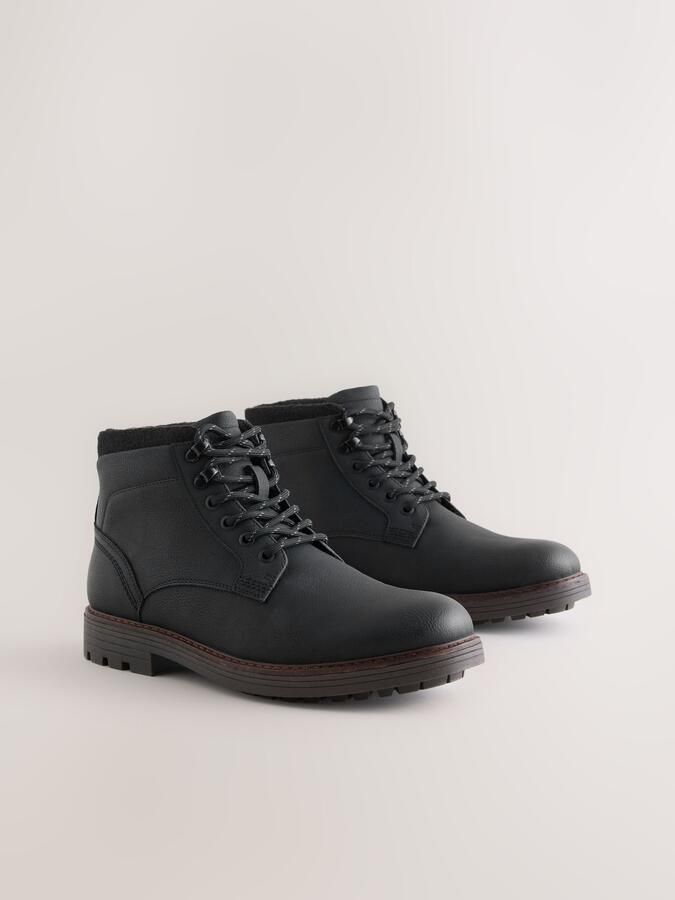 Next Heren Met borg gevoerde chukka's Zwart - Foto 3