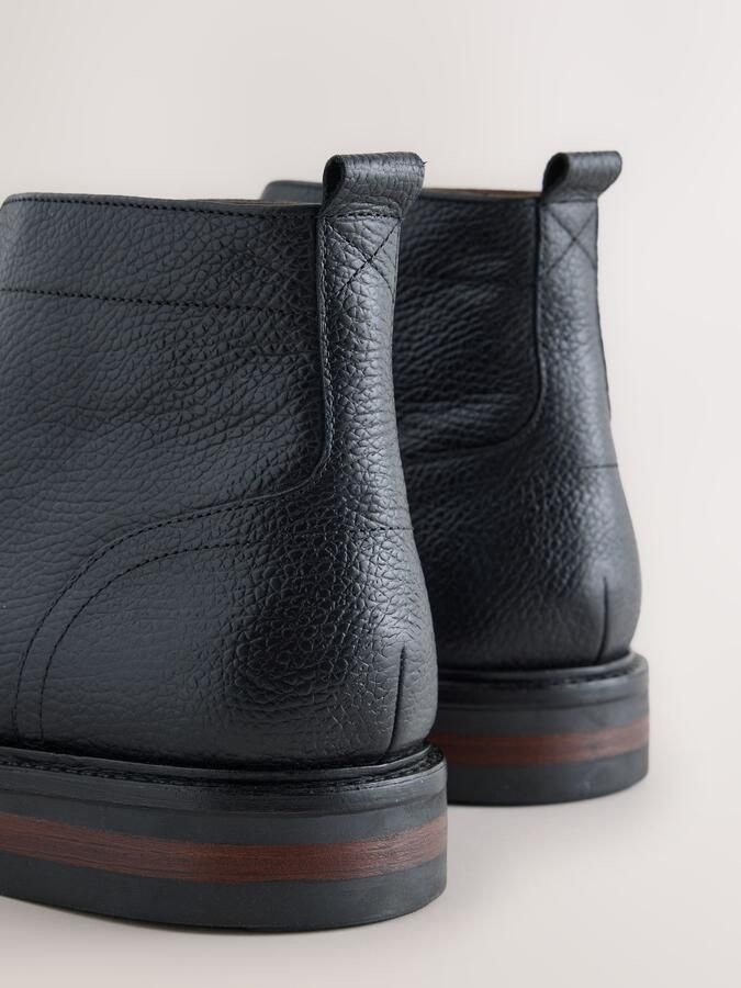 Next Heren Leren hoge schoenen Zwart - Foto 3