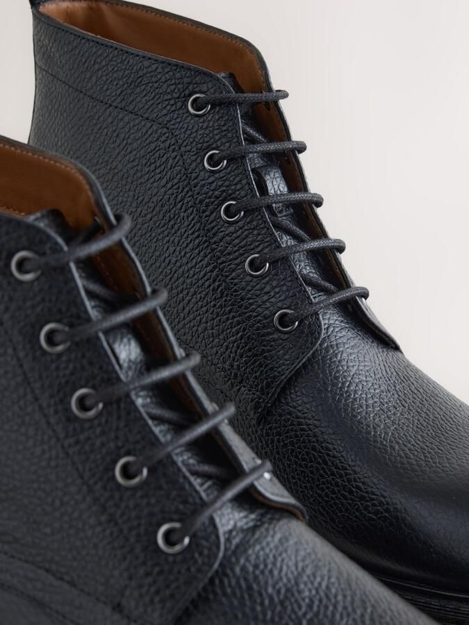 Next Heren Leren hoge schoenen Zwart - Foto 5
