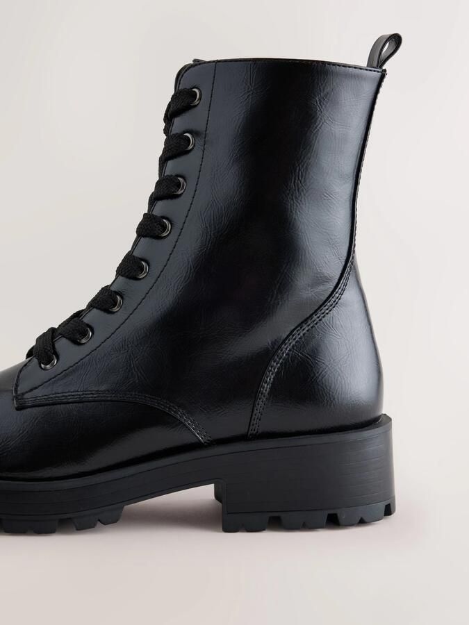 Next Dames Forever Comfort casual veterlaarzen met profielzool Zwart - Foto 5