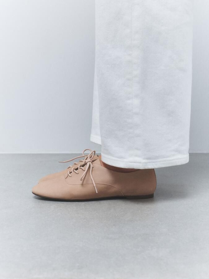 Next Dames Forever Comfort leren jazz-schoenen met veters Huidkleur - Foto 6