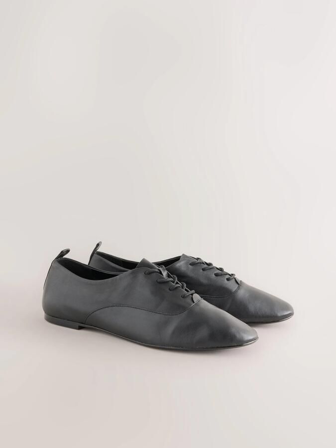 Next Dames Forever Comfort leren jazz-schoenen met veters Zwart - Foto 3