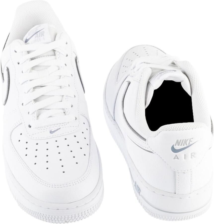 Nike Air Force 1 '07 LV8 Wit Metallic Silver Wolf Grey Wit Grijs Air Force 1 Lifestyle Heren Sneakers voor Mannen - Foto 3