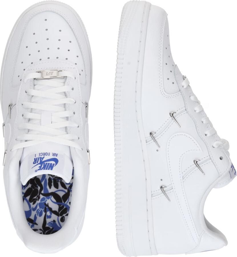 `Nike Air Force 1 LX White Metallic Swooshes Sneakers Unisex Wit - Foto 11