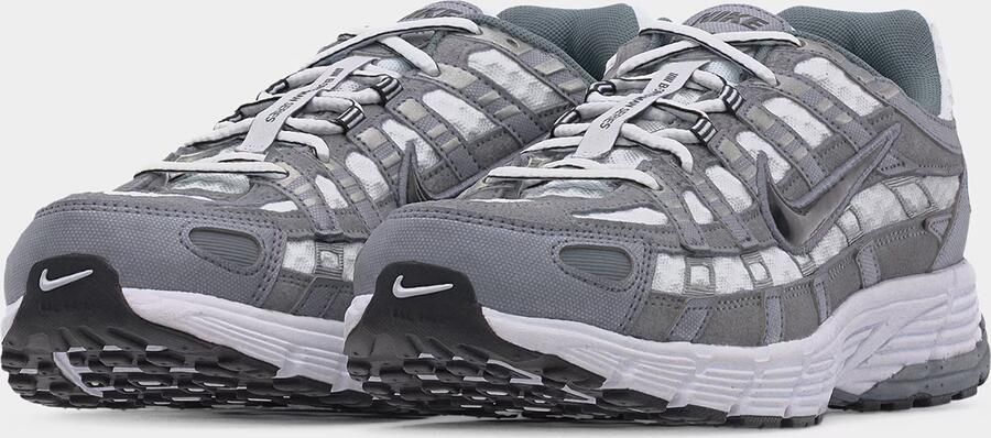 Nike P-6000 White Metallic Cool Grey Black Sneakers Unisex Zwart Wit Grijs - Foto 2