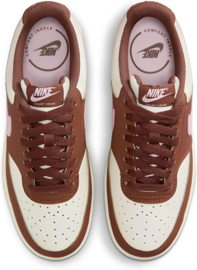 Nike Sportswear Sportschoen 'COURT VISION' mokka rosa wit - Foto 5